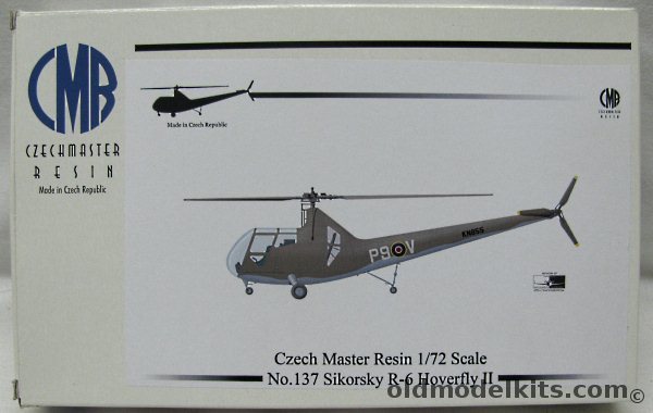 Czech Master 1/72 Sikorsky R-6 Hoverfly II - 5 Ships that Saw Action in China During WWII / Ft. Rucker Alabama Museum Ship / RAF Andover 1947 / AFEE Farnborough 'Pink Elephant' Circus / RAF ASWDU / USAAF 'Quick Match' Luzon 1945, 137 plastic model kit